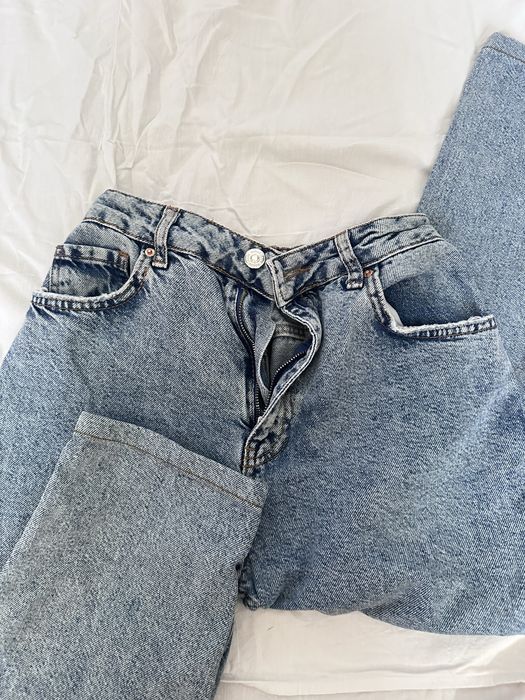 Джинсы прямые, укороченные