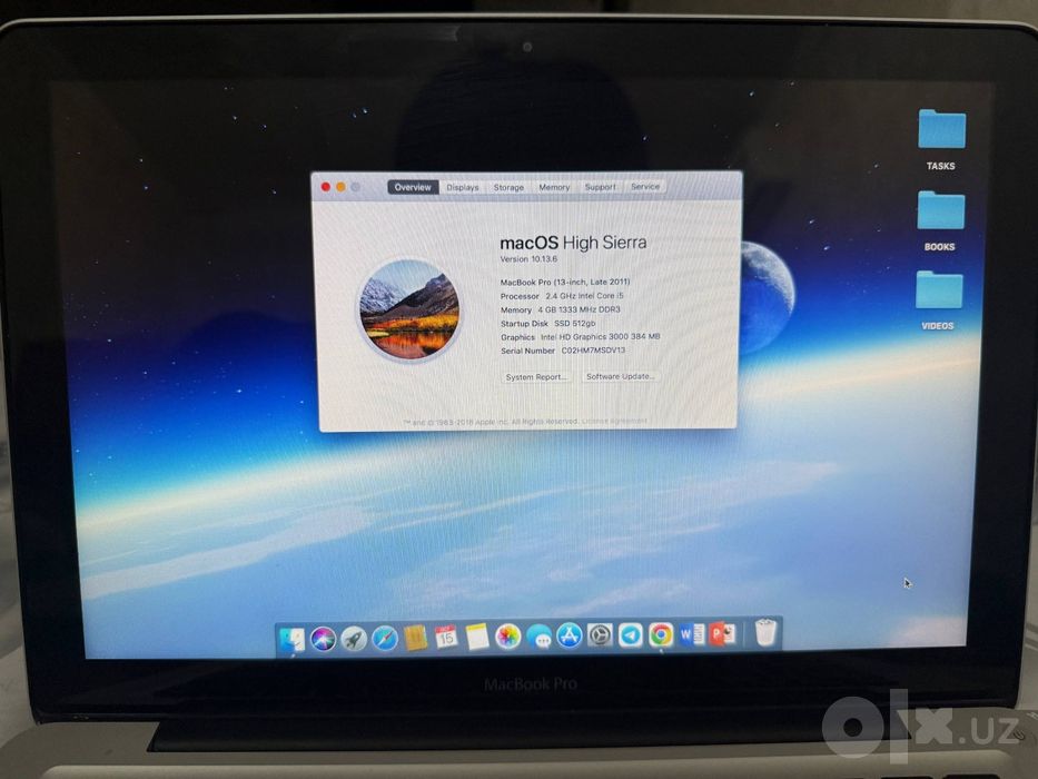 Macbook pro 2011 late 1 TB