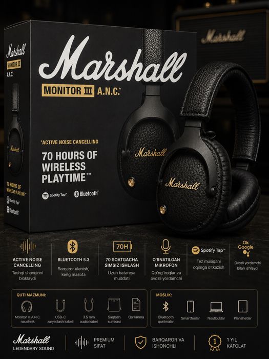 Marshall Monitor III A.N.C. • Dastavka • New