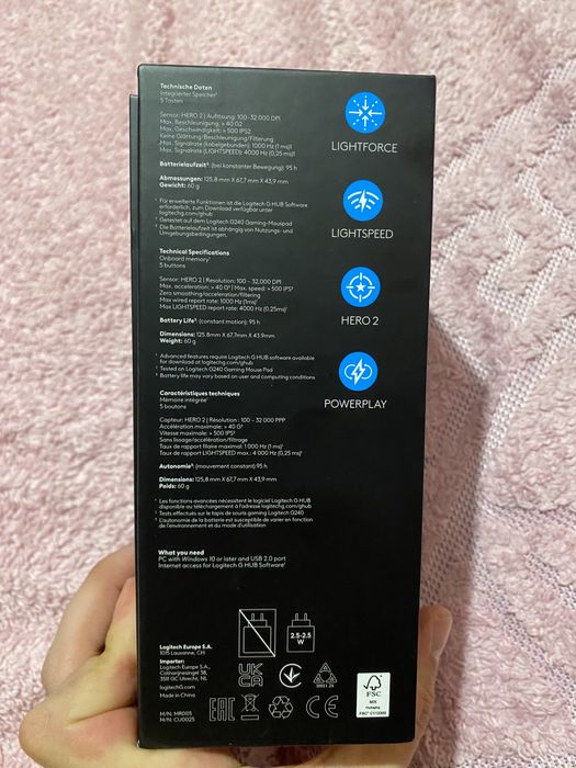 Мышь Logitech G PRO X SUPERLIGHT 2