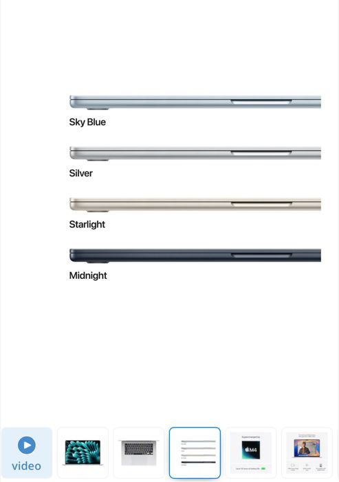 Macbook air 15 inch, M4, Silver, sigilat, garantie 12 luni Istyle