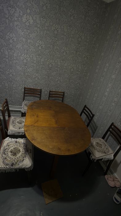 Стол 1 стул 6 шт