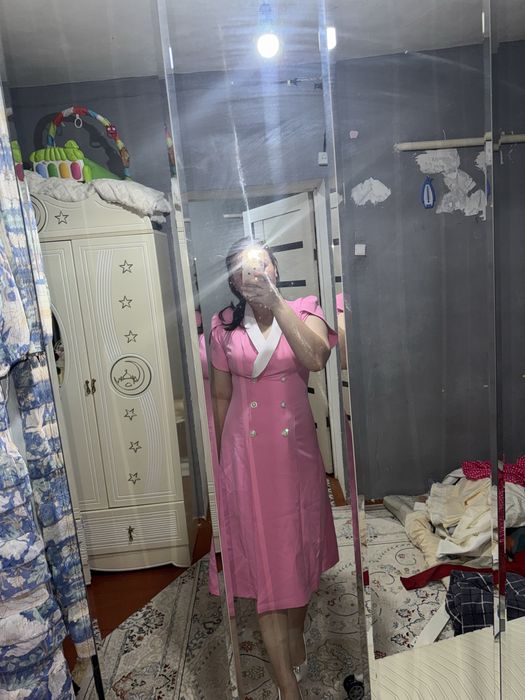 Розовая платья размер 46 М