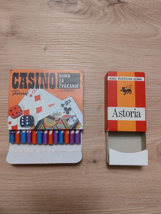 Стари югославски кутийки от дъвки CASINO и Astoria