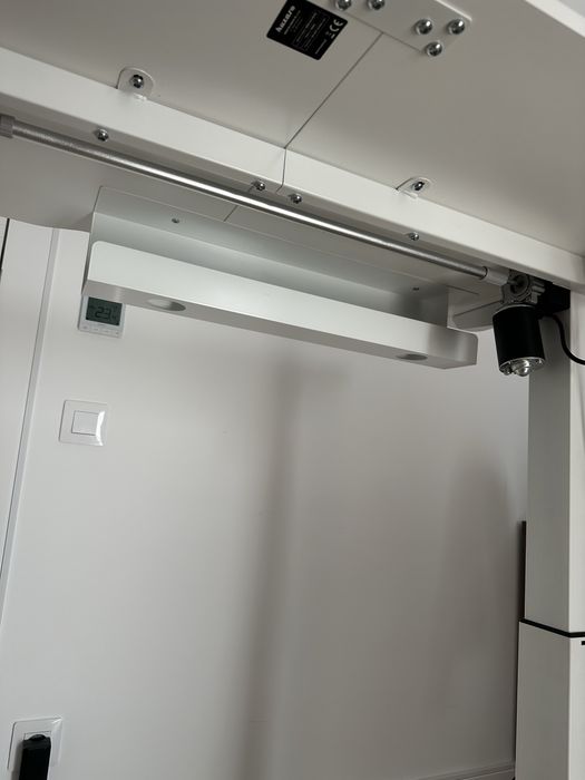 Birou ergonomic reglabil electric cu blat Alb 120X60 cm