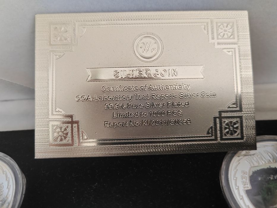 Посребрени монети със сертификат