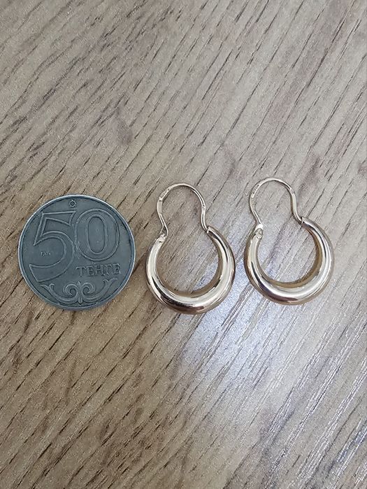 Золотые серьги "Калачи", 583 проба, СССР
