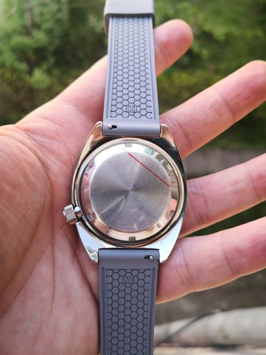 Ceas automatic Seiko Mod Slim Turtle Glacier curea FKM