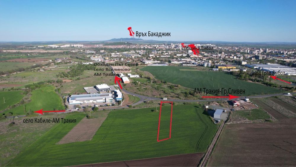 Продава се Парцел в Ямбол, Генерал Заимов - 2374 кв.м за 51 €/кв.м - Снимка #1