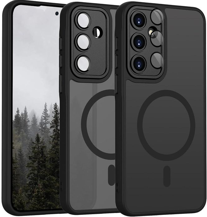 Матов magsafe кейс за samsung galaxy a56 - черен