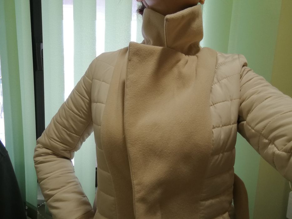 Елегантно зимно палто от шушляк и кашмир