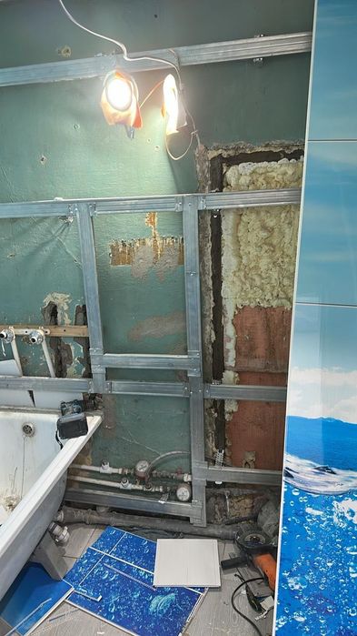 Ремонт ванной декор панелью !