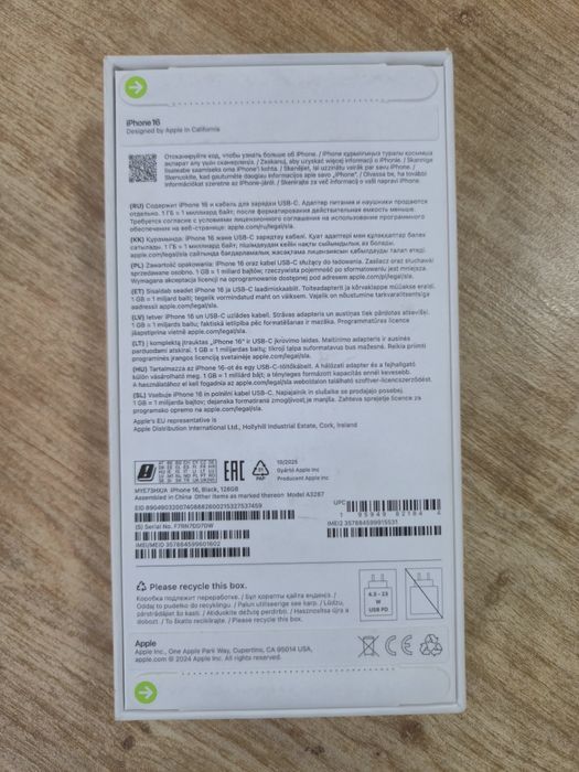 Iphone 16 128gb черный