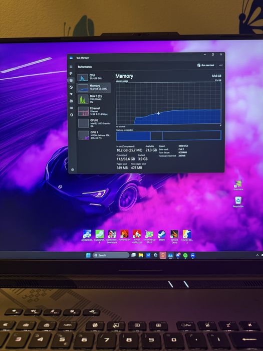 Laptop Gaming ASUS ROG G18 Rtx 4070  i7 13650hx  1TB 32Gb ram 2K 240hz