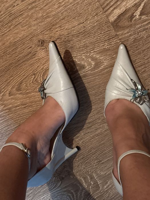 Вечерний каблук(37 размер  чистая кожа)