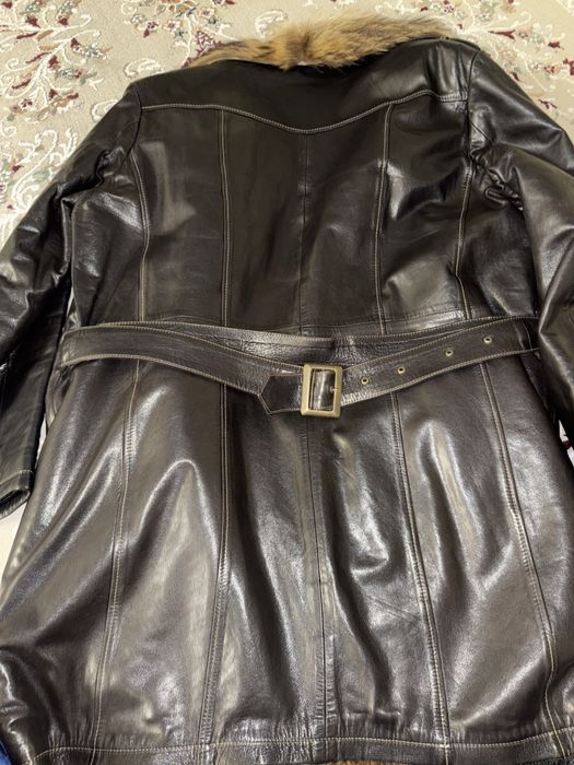 Мужской натуралный кожаный шуба