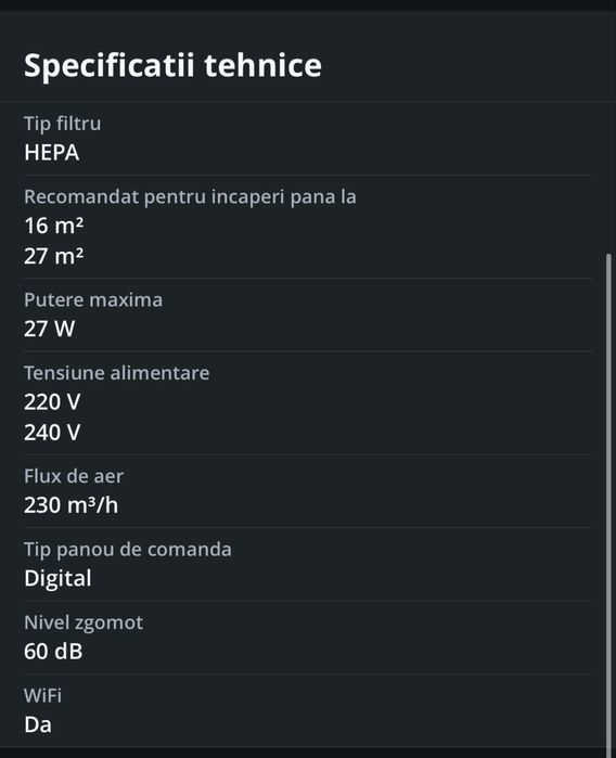 Purificator de aer Xiaomi Smart Air Purifier 4 Compact