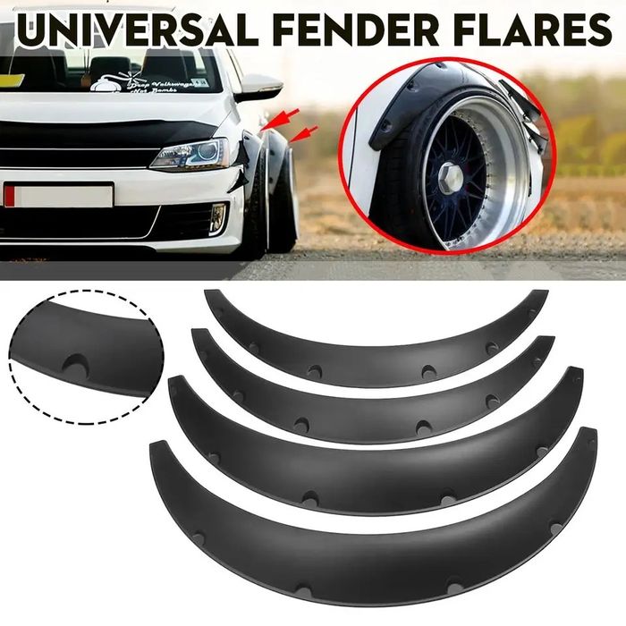 4 БРОЯ Разширители Раздувки Вежди за Калници PVC предни + задни