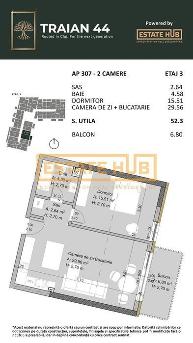 Traian 44 | 2 Camere central | 0% comision