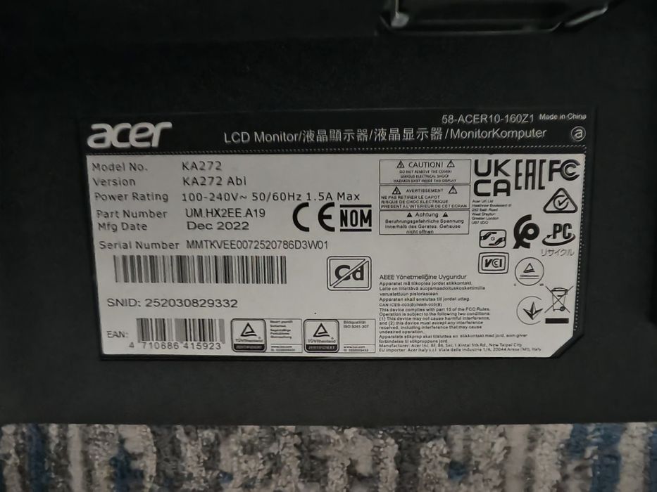 Монитор Acer 27 дюйм