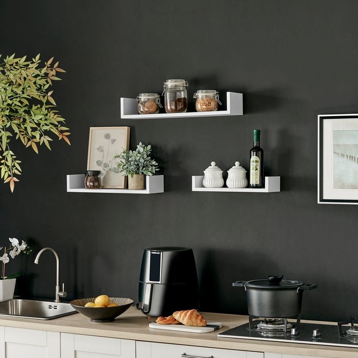 Бели рафтове-3 броя/комплект бели рафтове/П-образни бели рафтове