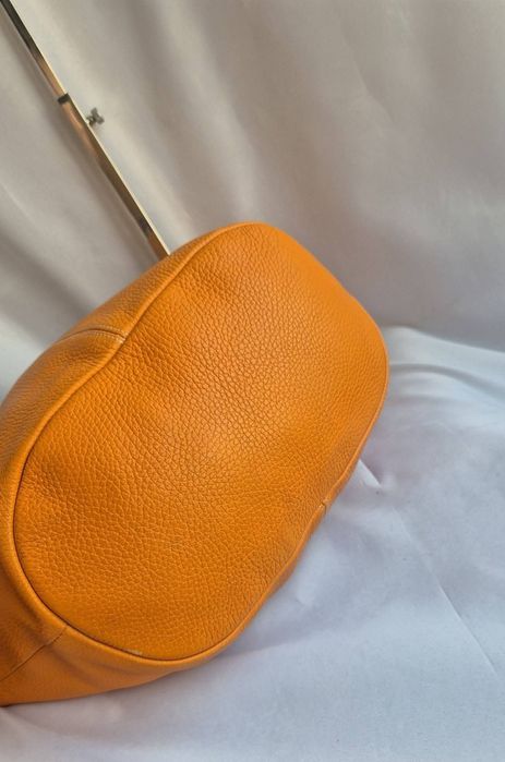 Geanta piele naturala Italia orange