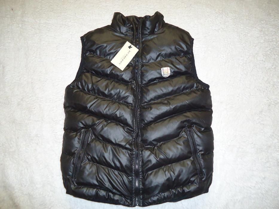 Vesta barbati neagra albastra matlasata fas buzunare fermoare