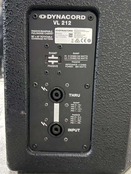 Vand boxe dynacord VL212