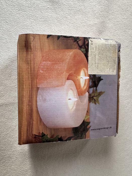 Свещник Ин-Ян от хималайска сол