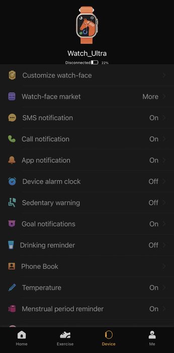 I watch 8 s Ultra (Apple) За Андроид с приложението-UltraWatch.