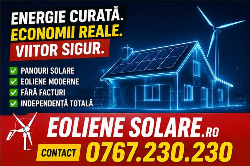Panouri FOTOVOLTAICE, Panouri SOLARE, Turbine Eoliene - HUȘI -