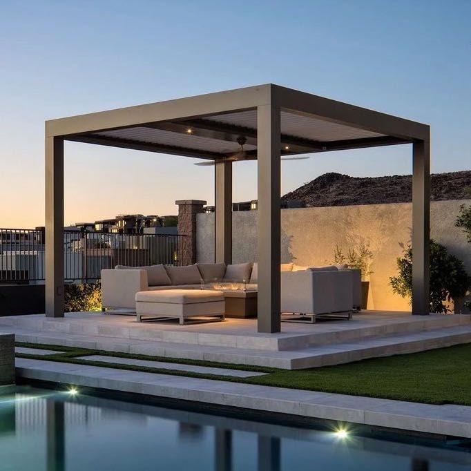 Pavilion Aluminiu Pergola Bioclimatica 3x3x2.4 m Premium Electrostatic