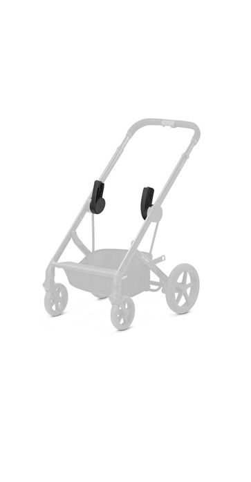 Carucior Cybex Gold Balios S Lux Moon Black cu cadru negru si maner cu