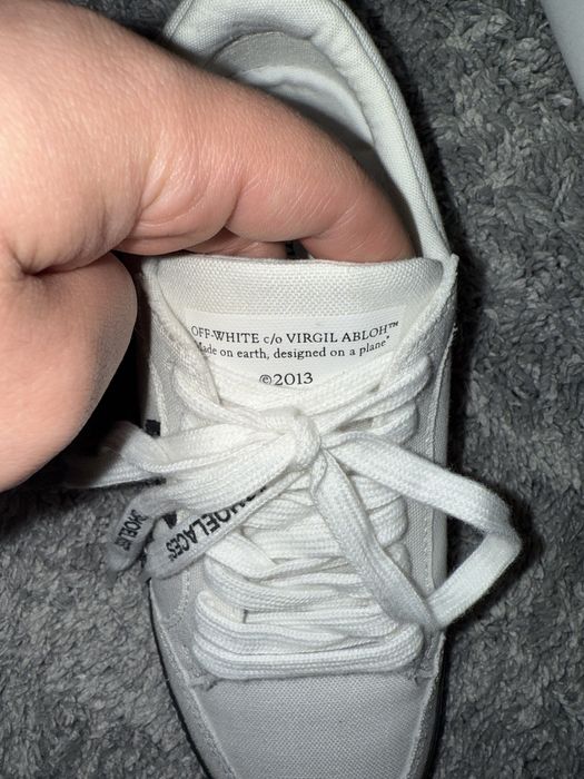 OFF WHITE vulcanized canvas white