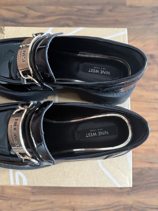 Nine West лоуфъри с дебела подметка WFA2998-1 Черен