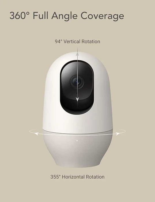 Чисто нова камера бебефон Nooie 360 ​​Cam 2, 2к резолюция