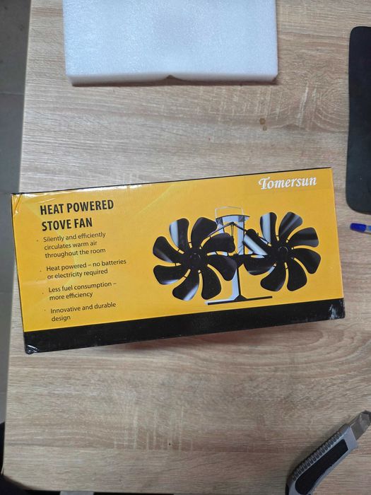 Ventilator mini pentru soba, circulatie eficienta a aerului, birou, negru