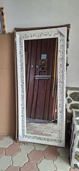 Oglindă sufragerie albă – 70x160 cm – nouă