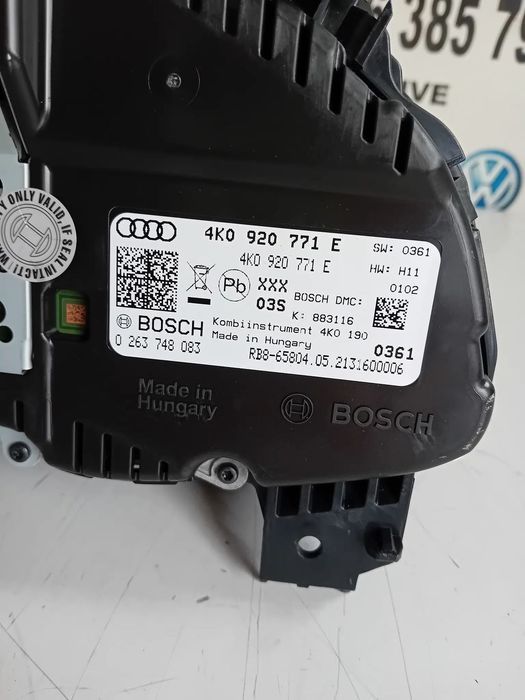 Ceasuri Bord Audi A6 4K C8 2.0 Tdi Automat 116.000 Km Volan Stanga Cod 4K0920771E