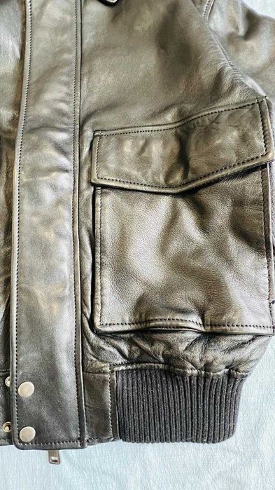 Натуральная кожаная куртка (черный)