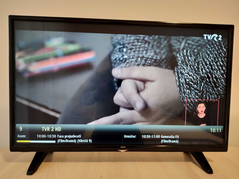 Televizor LED 32'' HD Akai LT-3227AD, negru, stare bună