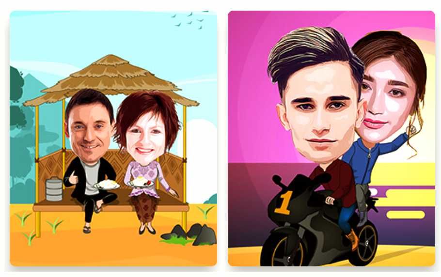 Дигитални карикатури за двойки