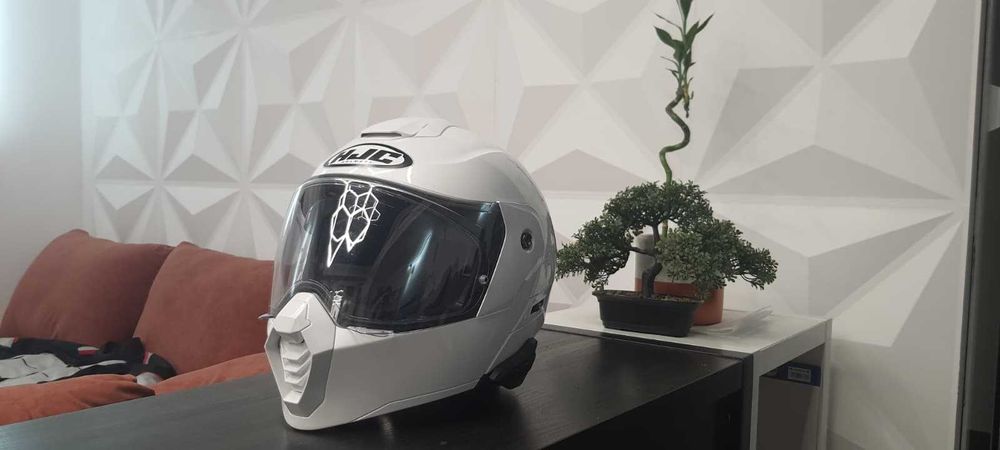 Casca moto Flip-ul HJC C80 + Sistem comunicatie HJC smart 10B