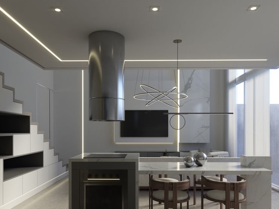 Интериорен дизайн - 3D визуализации, чертежи, план електро, вик, ОВК..