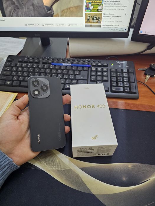 Honor 400lite 5G 8+8/256gb[2025]ideal iwlawi zur aybi yuq tozza telefo
