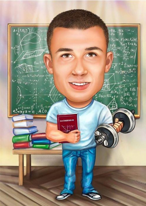 Карикатура за мъж