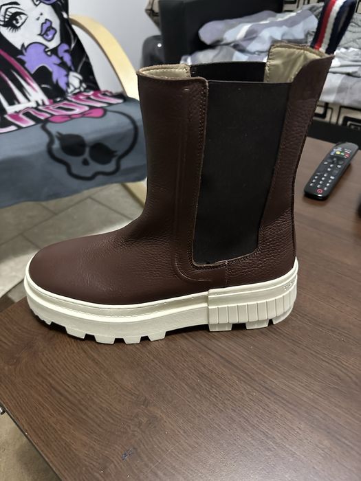 Ghete Tommy Hilfiger piele naturala culoare maro noi nepurtate