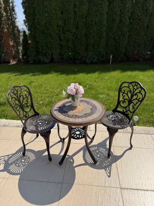 Градински стол и маса от алуминий,външни мебели
