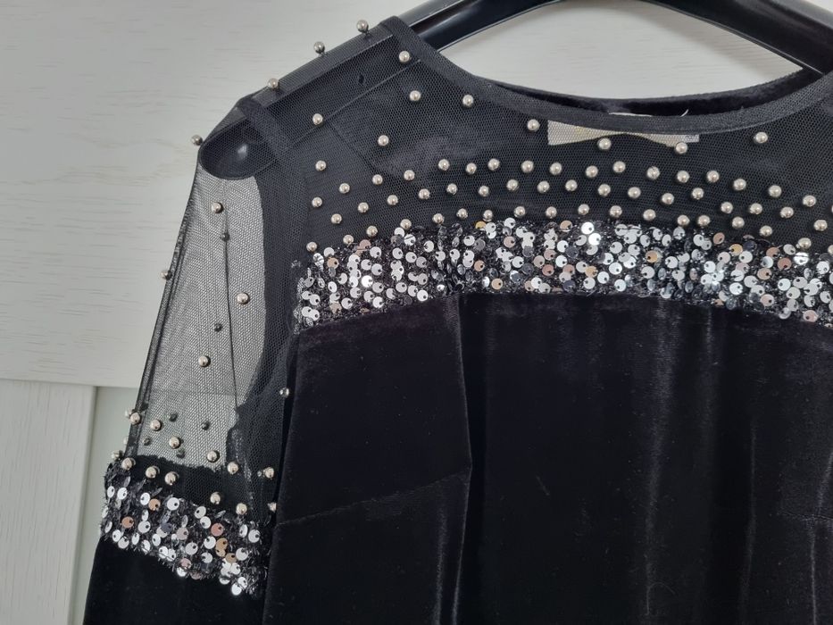 Платье бархат с паетками