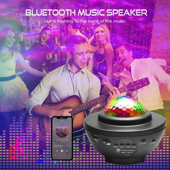 Lumină de noapte LED proiector cer înstelat,Bluetooth